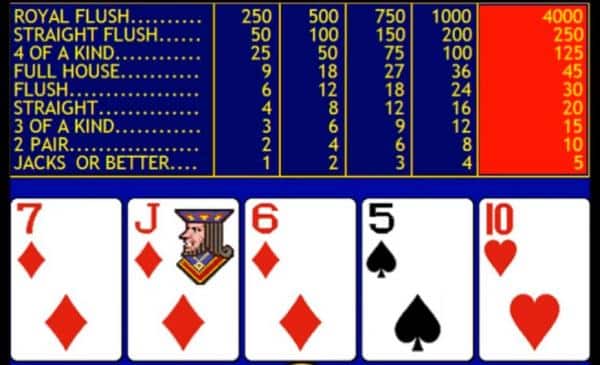 ビデオポーカー