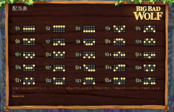 ビッグバッドウルフ スロット ペイライン