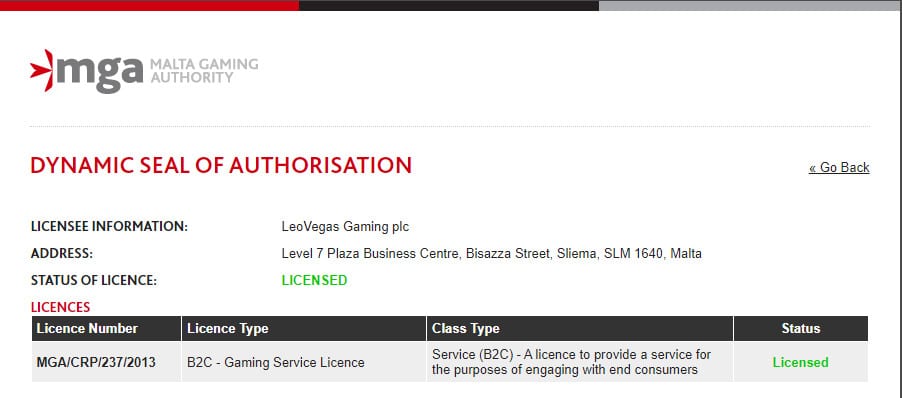 レオベガス ライセンス