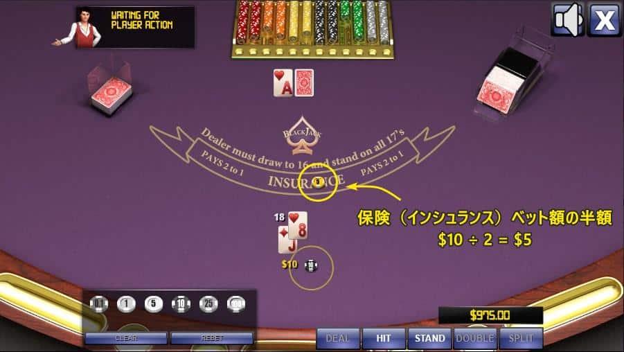 ブラックジャック ベット