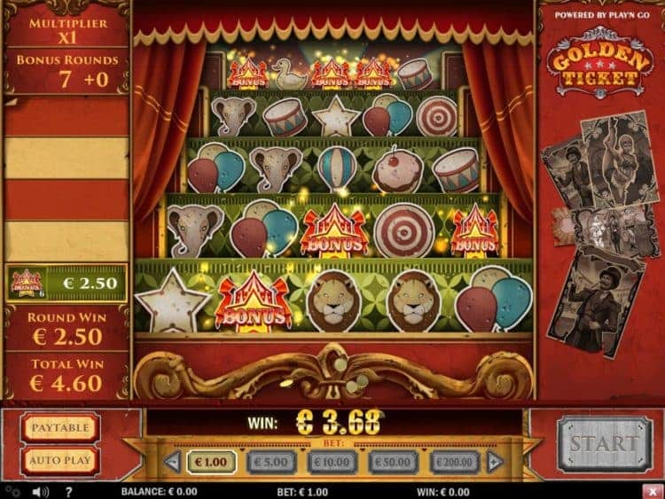 ゴールデンチケット ボーナス