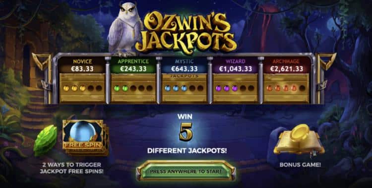 オズウィンズ ジャックポット フリースピン