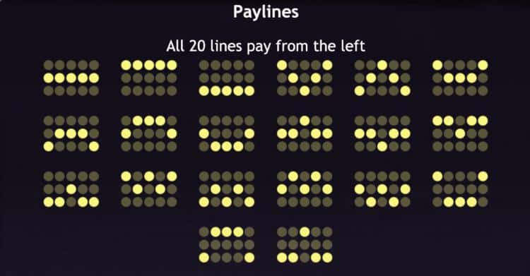 オズウィンズ ジャックポット ペイライン