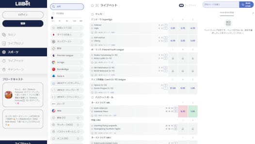 リリベットカジノ ベット 