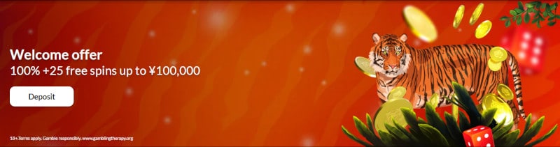 タイガーリッチ　ウェルカムボーナス