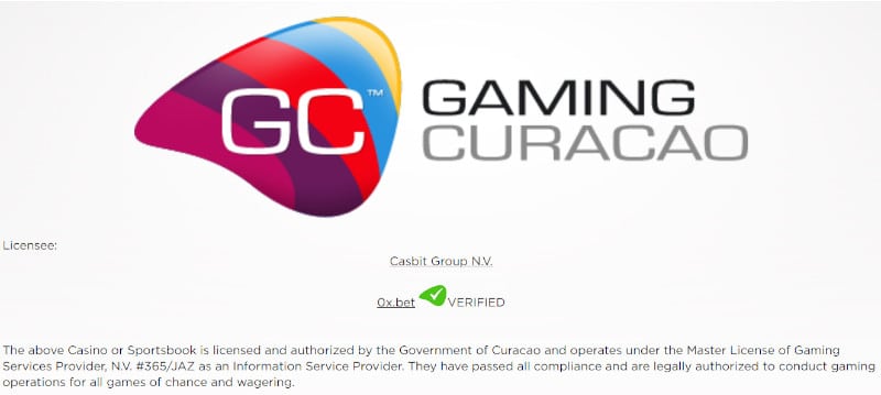 ０xベットライセンス