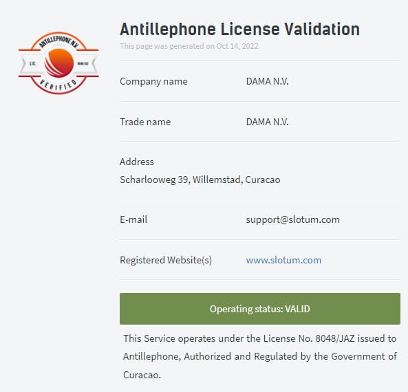 スロッタムライセンス