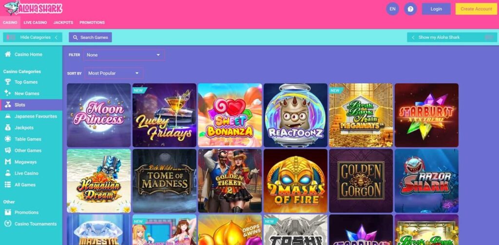 アロハシャーク スロット 