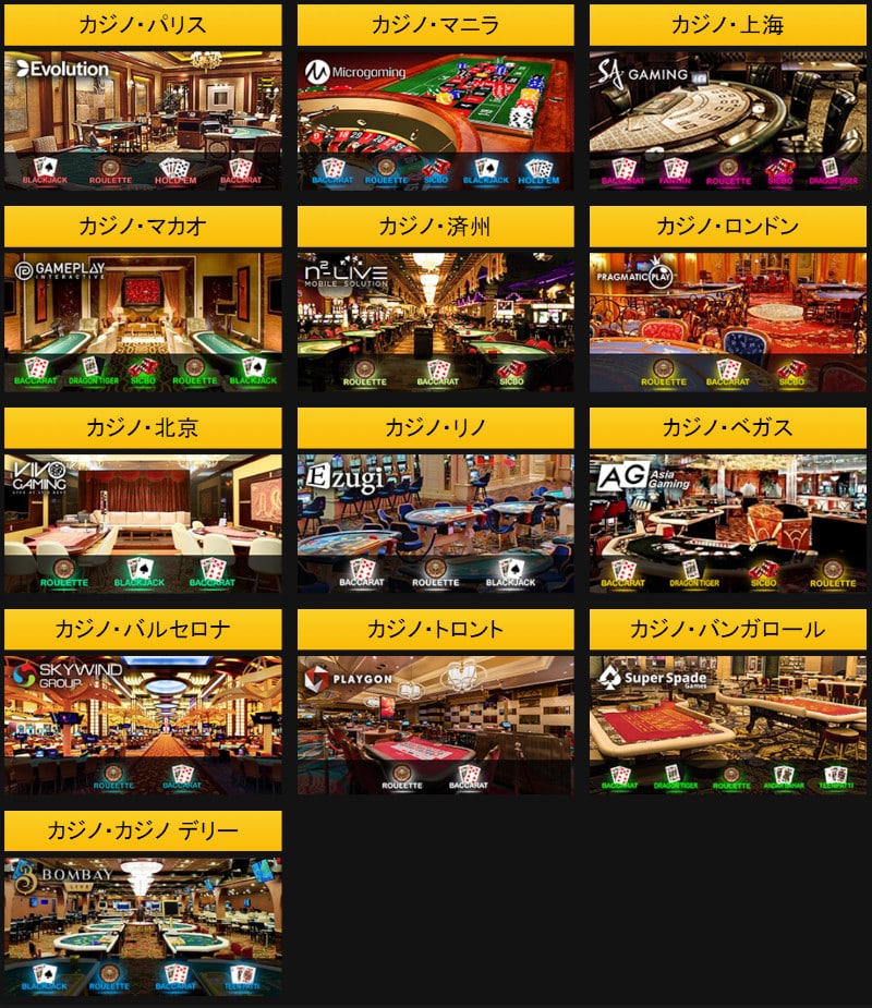 EMPIRE777 カジノ ライブカジノ