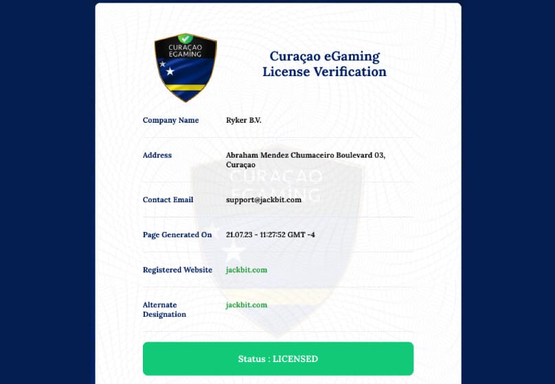 Jackbit license