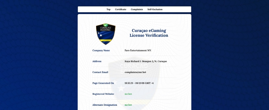 mr.bet 安全・安心